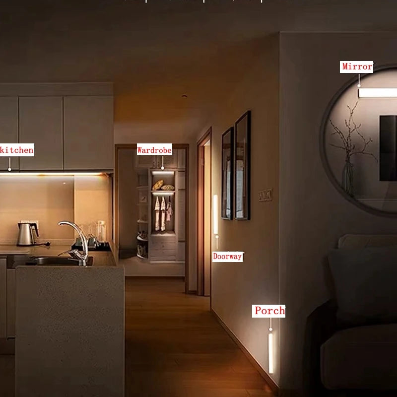 Smart Motion Sensor Light Bar – Rechargeable Wireless Cabinet & Wardrobe Night Light