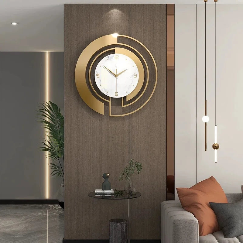 Luxe Halo Wall Clock – Modern LED Accent Clock for Living Spaces