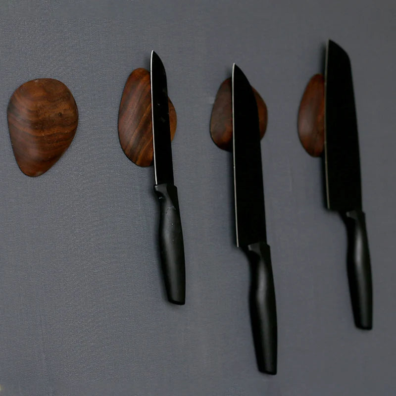 Magnetic Cobblestone Knife Holders — Solid Wood Wall Mount Rack for 1–4 Knives | Compact, Strong & Minimalist Kitchen Accessory
Your Home™