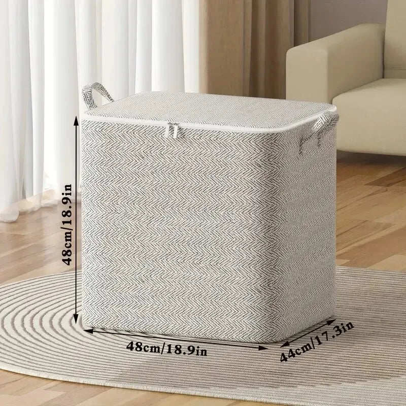 Foldable Fabric Storage Bag — Large-Capacity Closet & Home Organizer