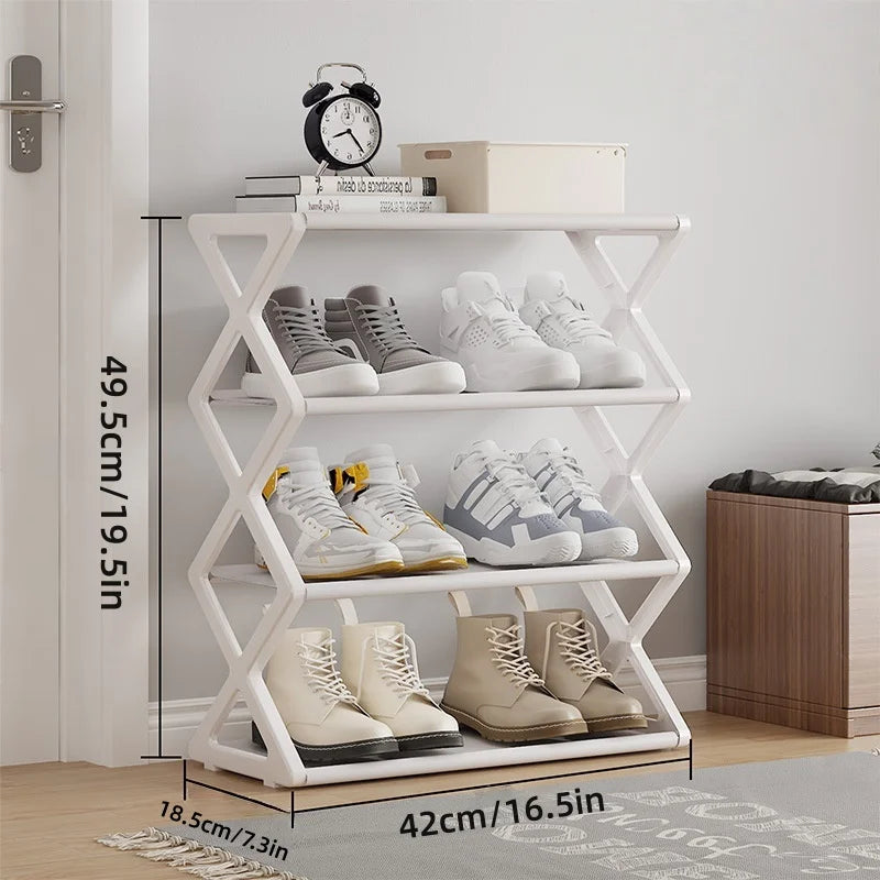 4-Tier Foldable Shoe Rack – Space-Saving Freestanding Organizer   Your Home™