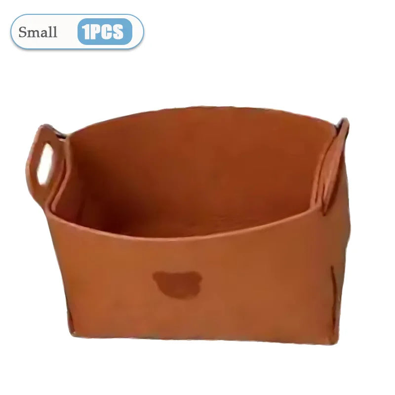 Bear Felt Storage Baskets – Foldable Toy & Home Organizer