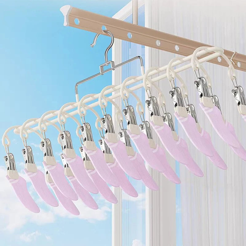 20-Clip Hanging Drying Rack – Portable Laundry Organizer
