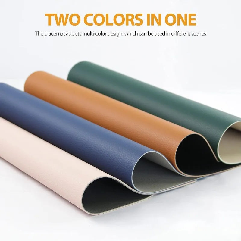 Premium Faux Leather Placemats Set – Heat-Resistant, Waterproof, Non-Slip Dining Mats
 Your Home™