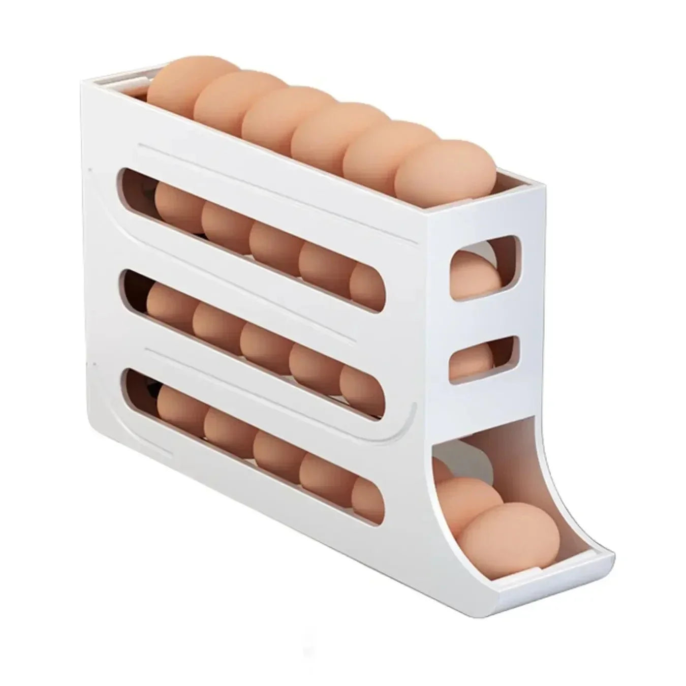 4-Tier Automatic Rolling Egg Organizer for Refrigerator
 Your Home™