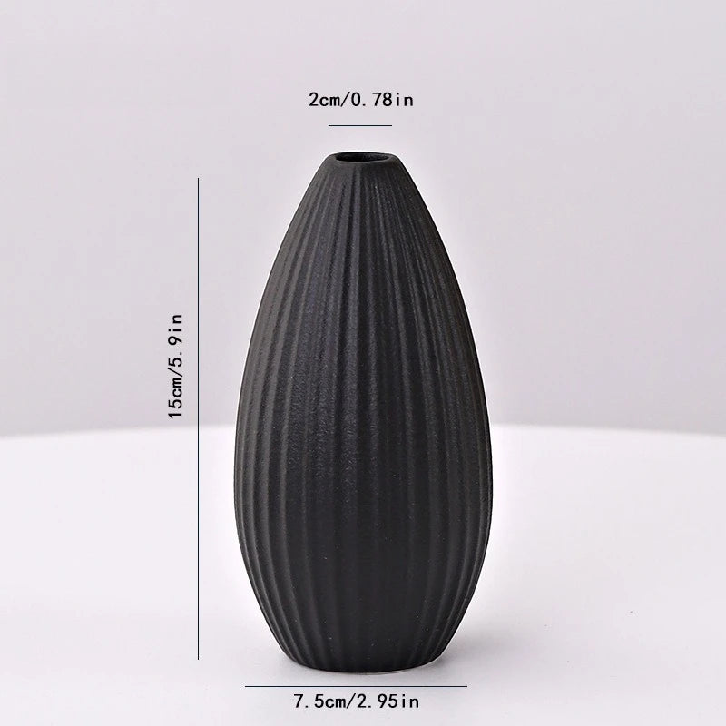 Modern Black Ceramic Vase YOUR HOME™