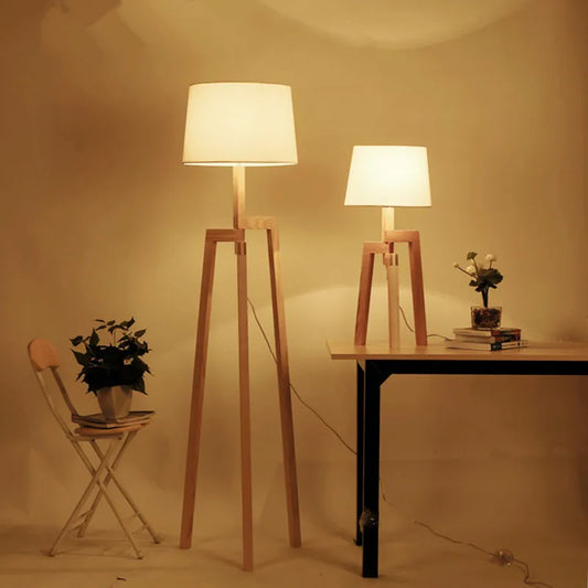 LumiWood Lamp – Scandinavian Wooden Floor Light