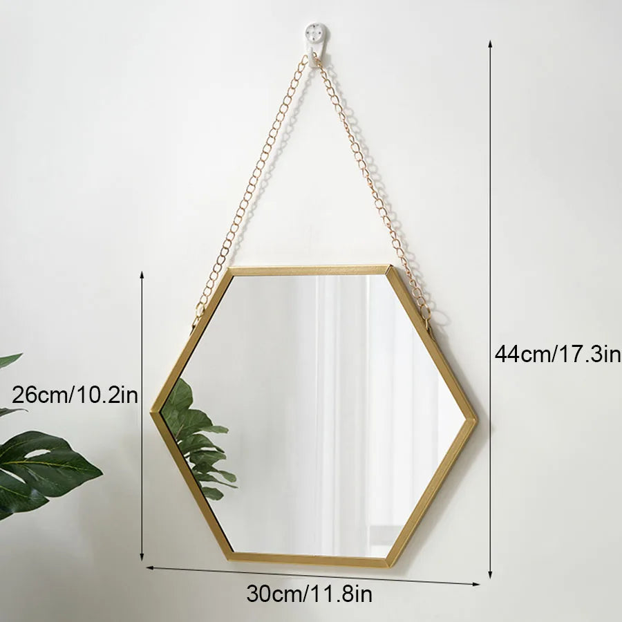 Hexa Mirror – Modern Geometric Wall Design