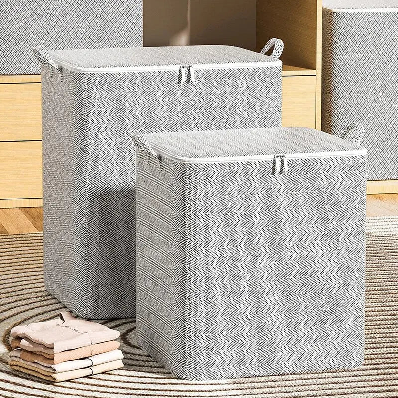 Foldable Fabric Storage Bag — Large-Capacity Closet & Home Organizer