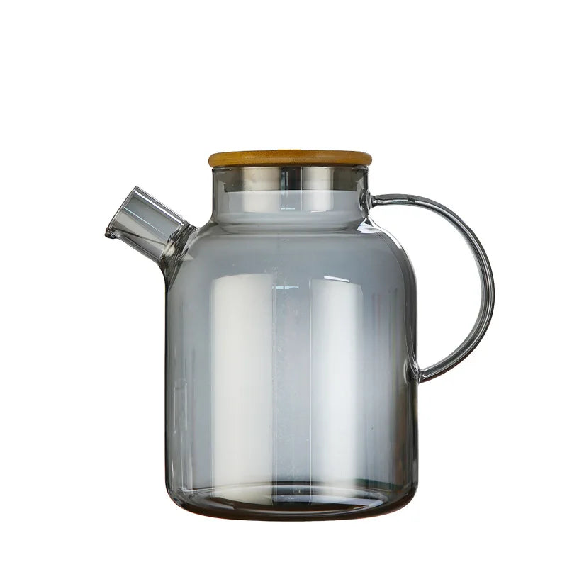 Heat-Resistant Glass Teapot with Wooden Lid
  Your Home™