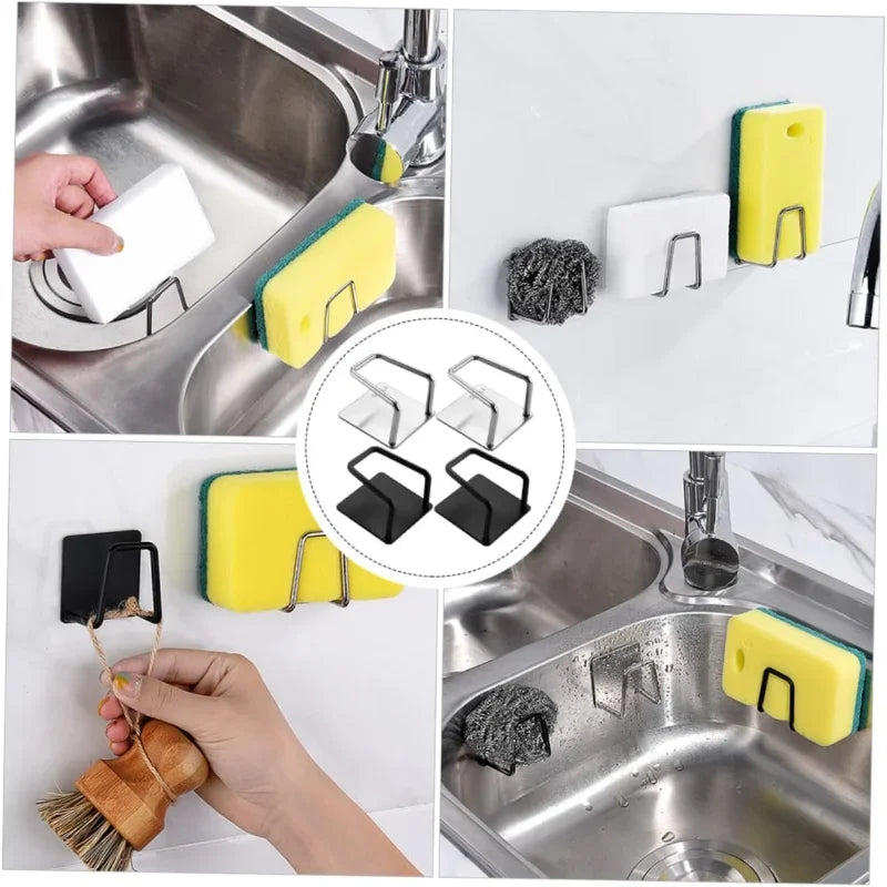 Stainless Steel Self-Adhesive Sponge Holder for Sink – No-Drill Kitchen Storage Hook
  Your Home™
