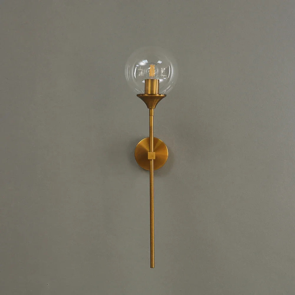 Modern LED Wall Sconce with Glass Shade – Minimalist Accent Light for Bathroom, Bedroom, Living Room