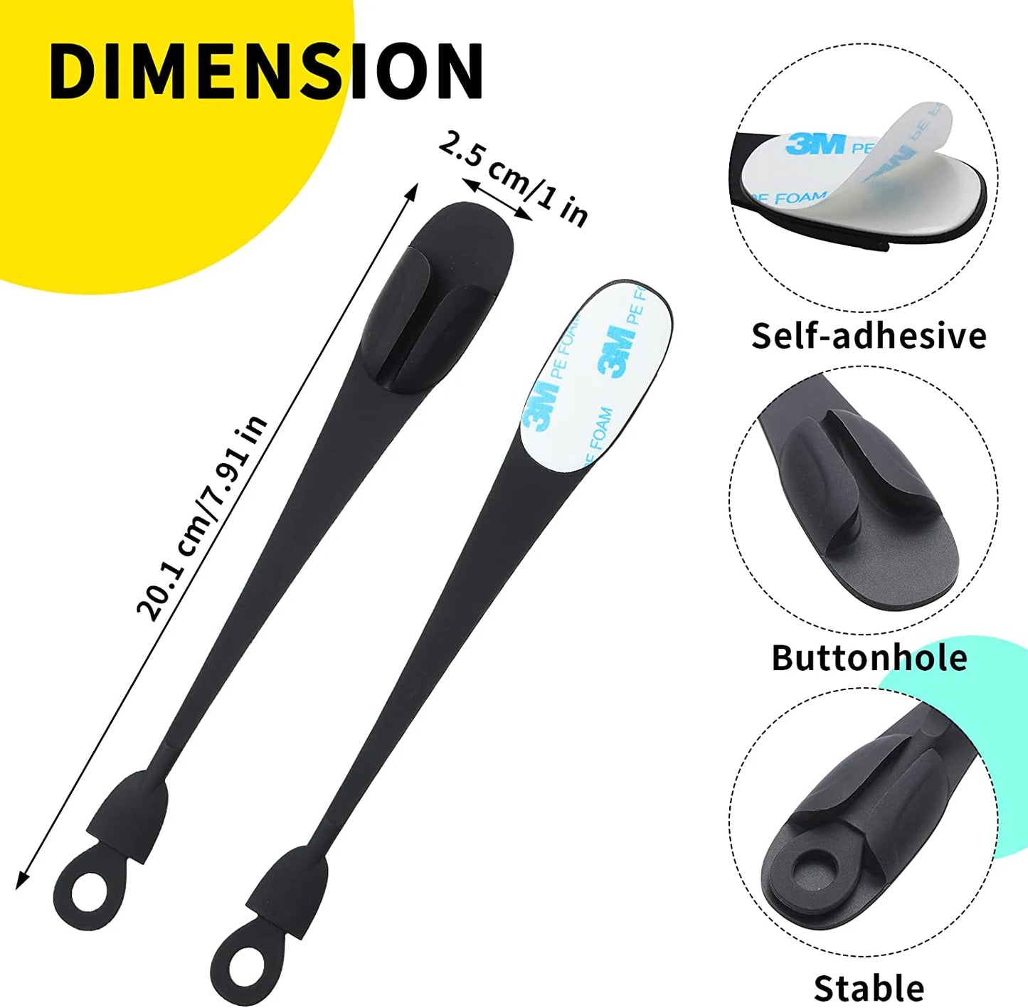 Self-Adhesive Silicone Cord Organizer