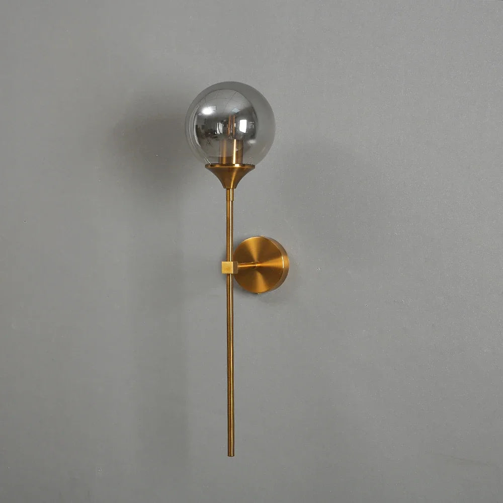 Modern LED Wall Sconce with Glass Shade – Minimalist Accent Light for Bathroom, Bedroom, Living Room